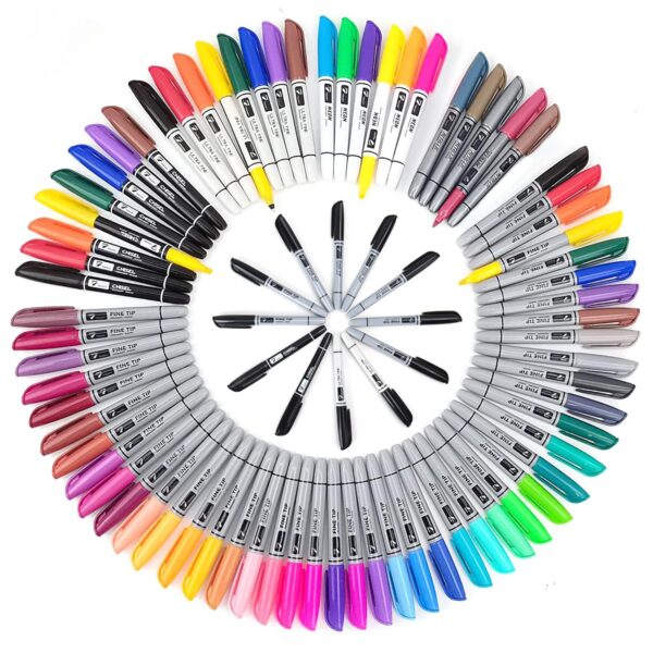 Permanent Markers 72 Assorted Colors Fine Tip