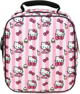 Hello Kitty Lunch Bag – Pink Milk Bows & Cupcakes, Insulated & Lightweight, Officially Licensed by U.P.D.