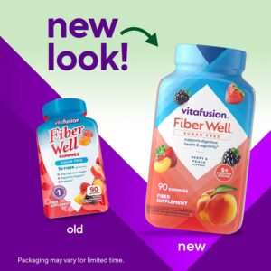 Vitafusion Fiber Well Sugar-Free Gummies – Digestive Support, 90 Ct - Image 5
