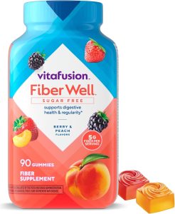 Vitafusion Fiber Well Sugar-Free Gummies – Digestive Support, 90 Ct