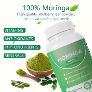 Moringa Capsules – Pura Moringa Leaf Supplement for Energy, Metabolism & Immune Support, 60ct Dietary Supplement - Image 3