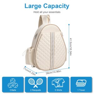 Pickleball Sling Bag – Waterproof Tennis & Badminton Backpack for Men & Women with Wet Pocket & Hidden Fence Hook, Machine Washable (2 colors) - Image 3