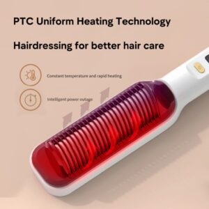 Negative Ion Hair Straightener Comb – Anti-Frizz Electric Brush for Smooth & Shiny Hair - Image 4