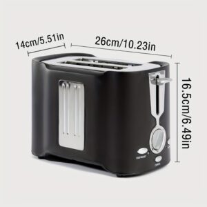 2-Slice Stainless Steel Toaster – Extra Wide Slots for Bagels & Bread, Fast & Even Toasting, Drop-Down Crumb Tray for Easy Cleaning - Image 4
