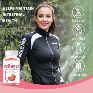 Collagen Peptide Gummies – Skin, Hair, Nails & Joint Support – Hydrolyzed Type I & III Collagen – 60 Gummies - Image 4