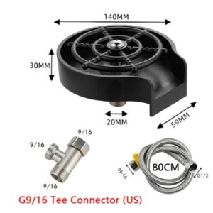 High-Pressure Automatic Cup Washer – Sink Faucet Attachment for Bar Counters & Kitchens, Rinse Tool for Coffee Pitchers & Glassware - Image 4
