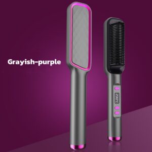 Negative Ion Hair Straightener Comb – Anti-Frizz Electric Styling Brush for Smooth & Shiny Hair