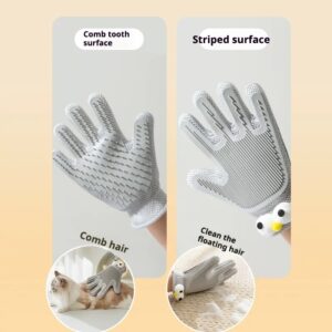 Pet Grooming Gloves – Hair Removal and Massage Brush for Cats and Dogs, Gentle Deshedding Glove Tool - Image 2