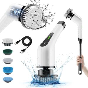 Electric Cleaning Brush – Rechargeable Spin Scrubber with Multiple Brush Heads for Bathroom, Kitchen, Tile, and Grout