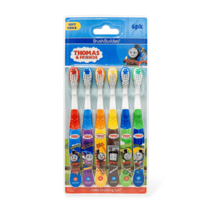 Thomas & Friends kids toothbrush set – 6-pack soft bristle toothbrushes for toddlers ages 2–4