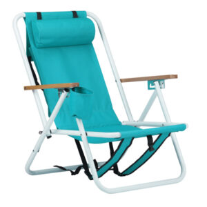 Mint Green Beach Chair – 1pc, Foldable, 23x21.7x31.5in, Portable & Comfortable