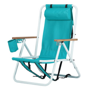 Mint Green Beach Chair – 1pc, Foldable, 23x21.7x31.5in, Portable & Comfortable - Image 3
