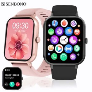 ZL54CJ Smartwatch – Square Design, BT Call, Heart Rate, Fitness Tracker, Waterproof, iOS & Android