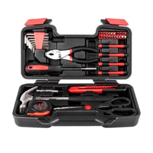 39-Piece Tool Set – Household Hand Tools Kit with Case