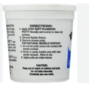 Black Swan Stay Soft Plumber’s Putty – 14 oz White, Molding & Crack-Resistant Sealant - Image 3