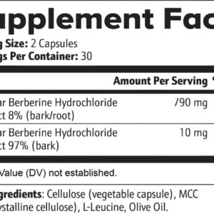 Berberine Supplement – Supports Blood Sugar, Heart Health, and Metabolism, 60 Capsules - Image 3