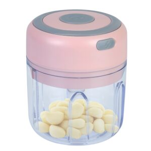 Mini Electric Garlic Chopper – 8.45oz Cordless Food Processor, Rechargeable Mincer for Garlic, Onion, Chili, Nuts & Meat