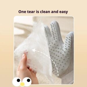 2-in-1 Pet Grooming Gloves & Brush – Double-Sided Hair Removal & Massage for Cats and Dogs - Image 4