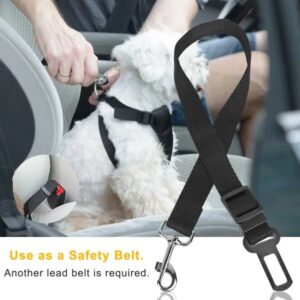 2-Piece Adjustable Pet Dog Seat Belt Leash – Safety Car Harness Lead for Dogs & Cats - Image 3