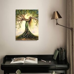 Tree of Life Canvas Wall Art – Wooden Framed Nature-Inspired Home Decor - Image 4