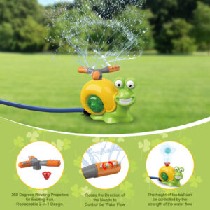 Water Sprinkler Toy for Kids – Outdoor Summer Fun Yard & Pool Toy (Yellow, Ages 3+) - Image 3