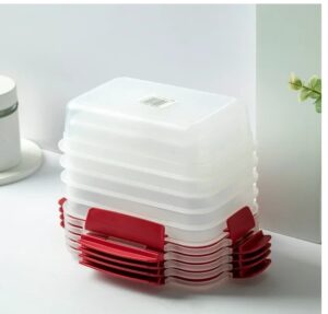 5-Pack Stackable Food Storage Containers – Airtight & Leakproof with Snap Lock Lids