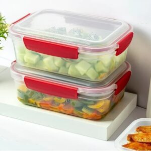 5-Pack Stackable Food Storage Containers – Airtight & Leakproof with Snap Lock Lids - Image 3