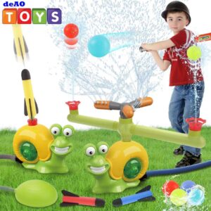 Water Sprinkler Toy for Kids – Outdoor Summer Fun Yard & Pool Toy (Yellow, Ages 3+)
