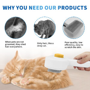 Universal Pet Hair Removal Comb – Gentle & Efficient Grooming Tool for Tangle-Free Fur - Image 4