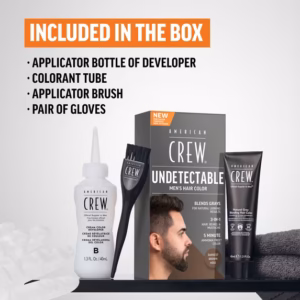 American Crew Undetectable Men’s Demi-Permanent Hair Color, Ammonia-Free, 004 Medium Brown, 1 pack - Image 4