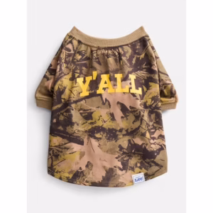 Kacey Lee Camo Print Y'all Pet Tee for Cats and Dogs, Green Camo, Extra Small - Image 2