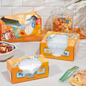 Great Value Fresh Seal Zipper Square Snack Bags, 100 Count - Image 3