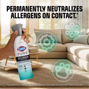 Clorox PURE Allergen Neutralizer Daily Air Spray, Clean Breeze, 8 oz Bottle - Image 3