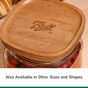 Ball 15.6 Cup Stack & Store Glass Jar with Acacia Wood Lid – Airtight Wide Mouth Glass Storage Container for Pantry, Kitchen, and Countertop Organization - Image 3
