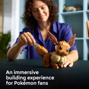 LEGO Pokémon Eevee - Collectible Building Set for Adults, Ages 18+ - Posable Pokémon Figure for Display - Desk, Bookshelf or Home Office Decor - Gift for Men & Women - 72151 - Image 4