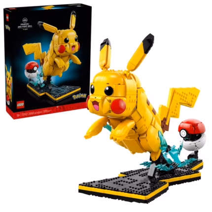 LEGO Pokémon Pikachu and Poké Ball - Collectible Building Sets for Adults, Ages 18+ - Pokémon Figure for Display - Desk, Shelf or Office Decor - Gift for Men & Women - 72152