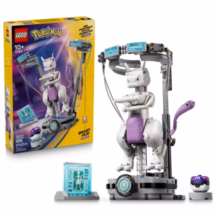 LEGO Pokémon SMART Play: Mewtwo’s Lab Break - Compatible Set with a SMART Tag and Brick-Built Pokémon Figure - Interactive Toy - Gift for Boys and Girls, Ages 10+ - 72163